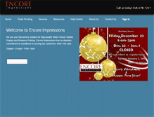 Tablet Screenshot of encoreimpressions.com